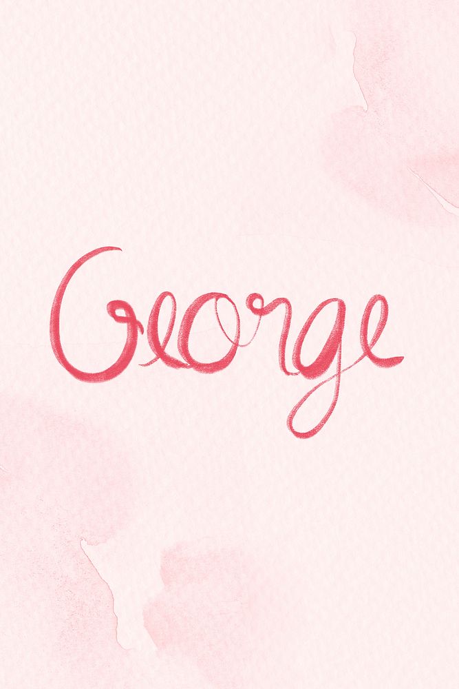 George male name lettering font