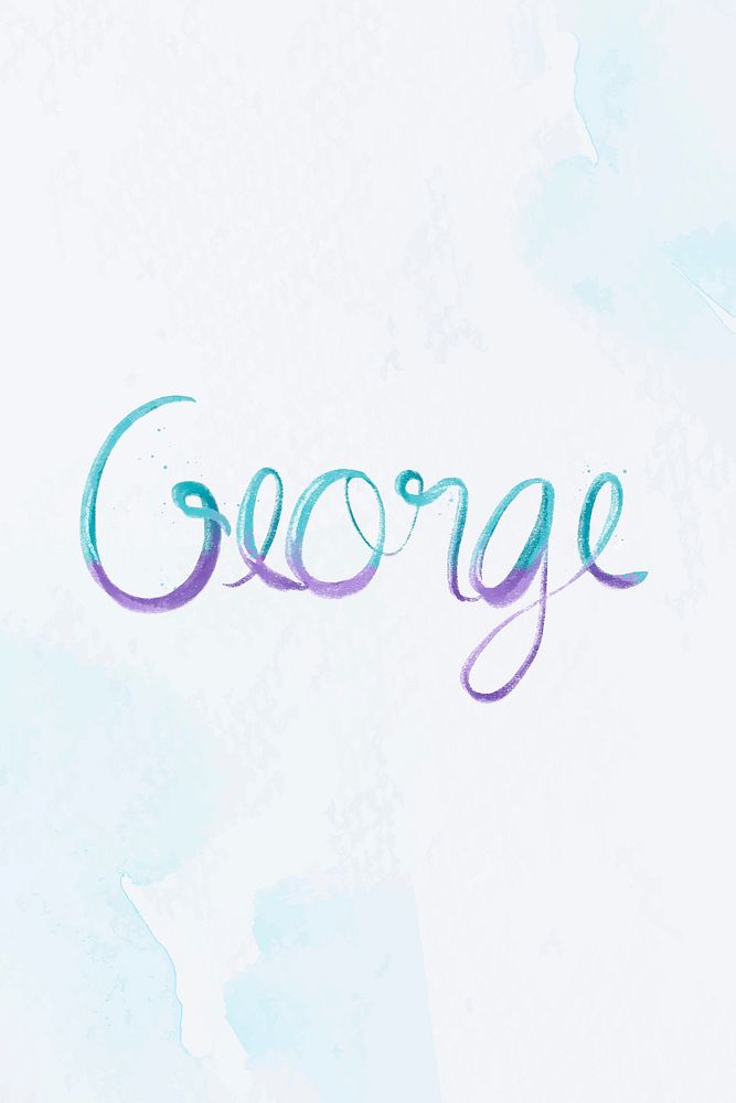 George name hand lettering vector font
