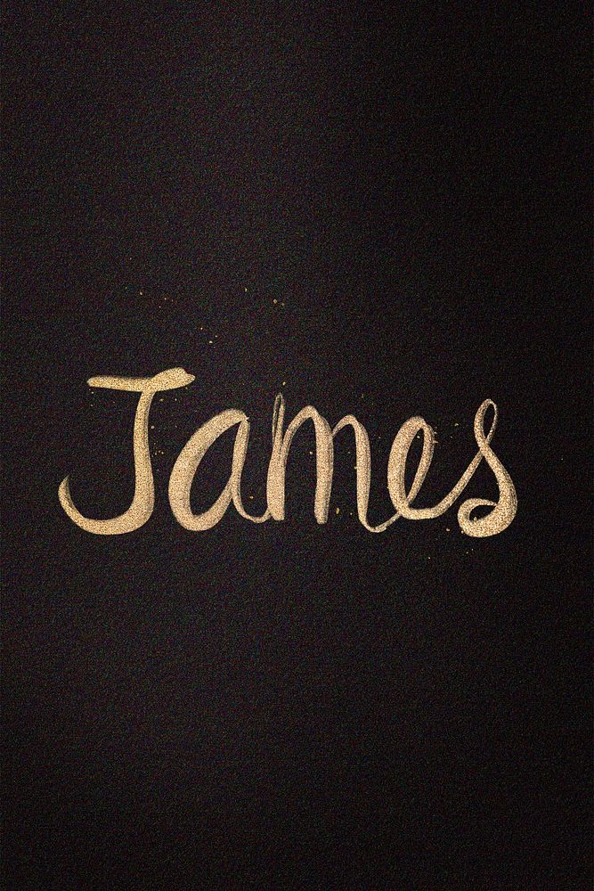Sparkling James name cursive handwriting typography