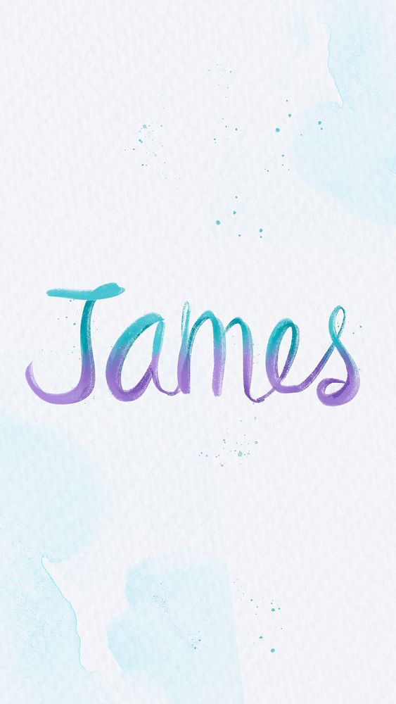 James two tone name typography 