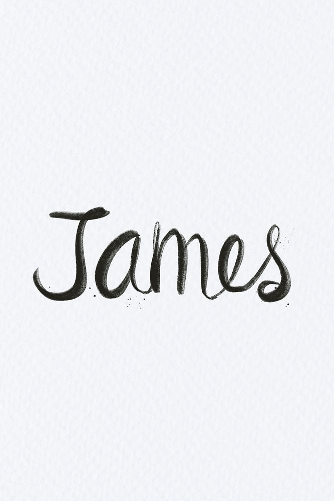 Hand drawn James font typography
