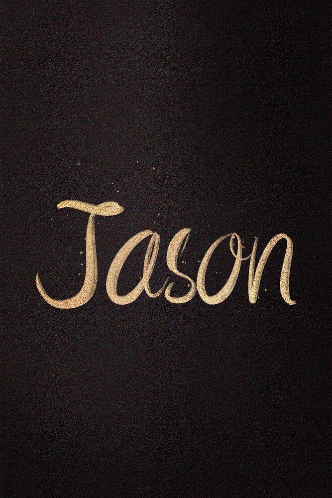 Sparkling Jason name cursive handwriting typography