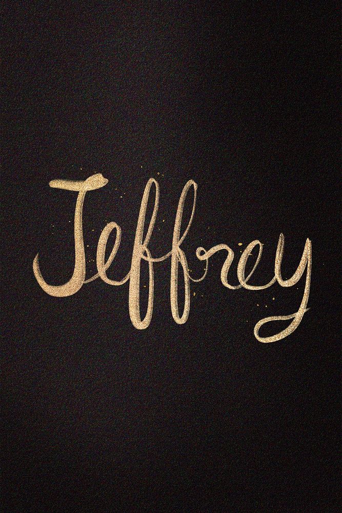 Sparkling Jeffrey name cursive handwriting typography