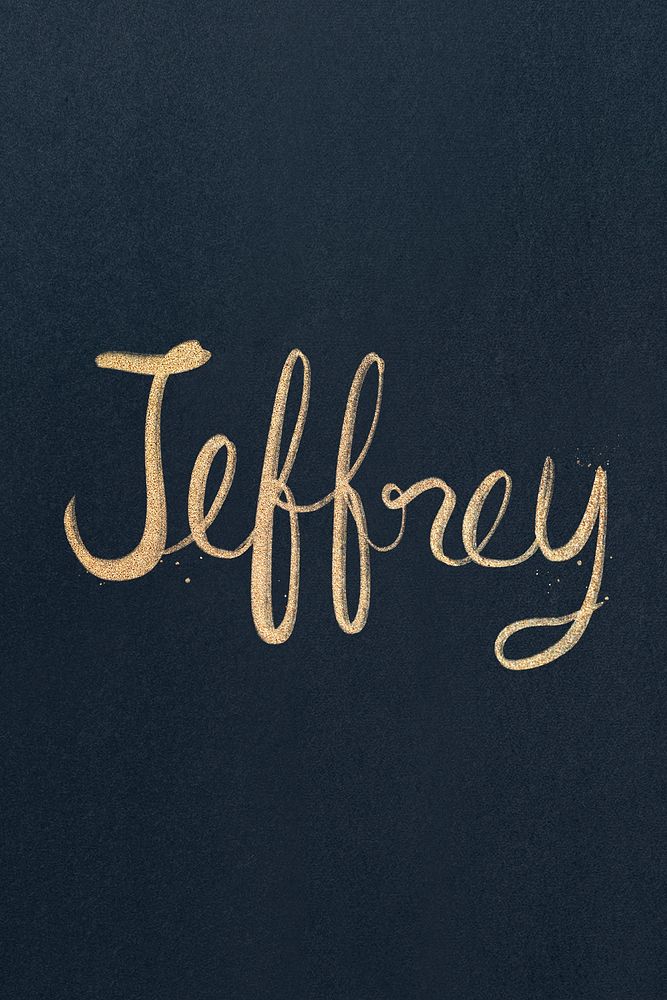 Jeffrey sparkling gold font typography