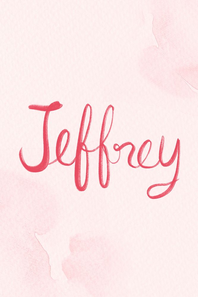 Jeffrey name hand lettering font