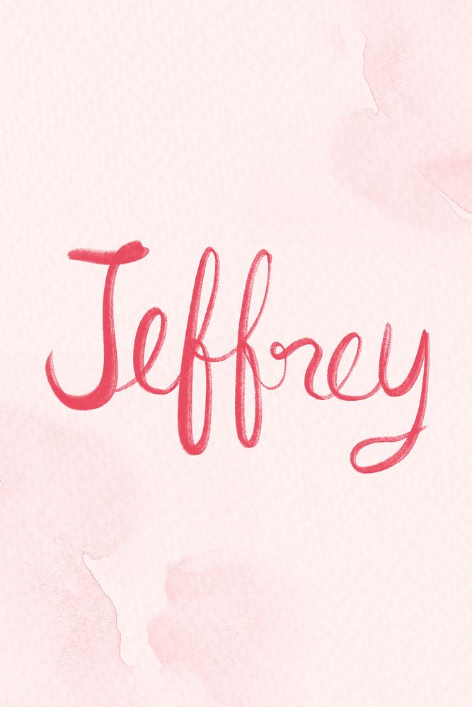 Psd Jeffrey name hand lettering font