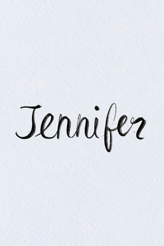 Hand drawn Jennifer vector font typography