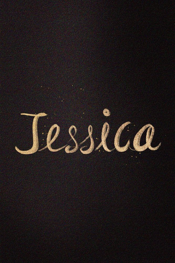 Sparkling Jessica name cursive handwriting typography