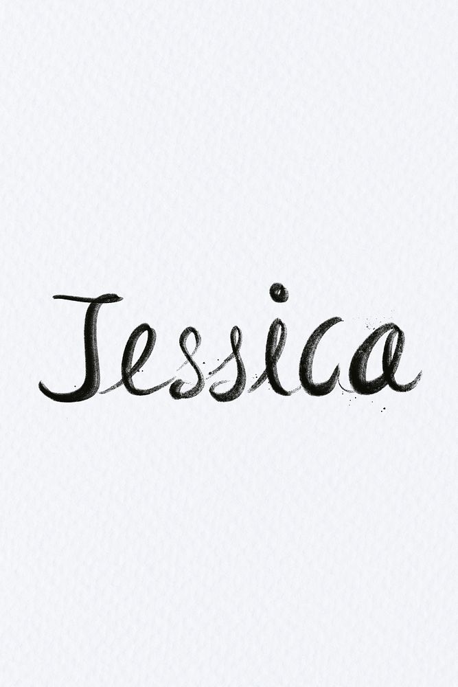 Hand drawn Jessica font typography