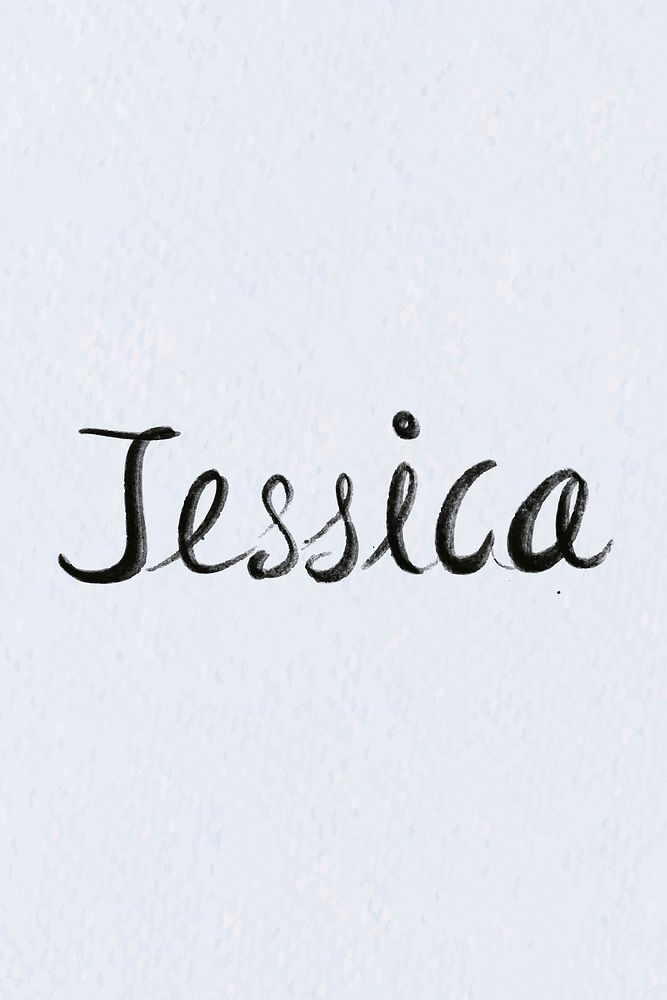 Hand drawn Jessica font vector typography