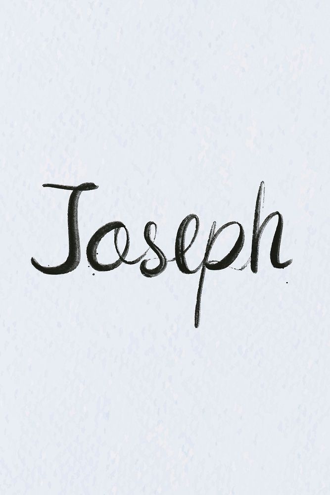 Vector hand drawn Joseph font typography