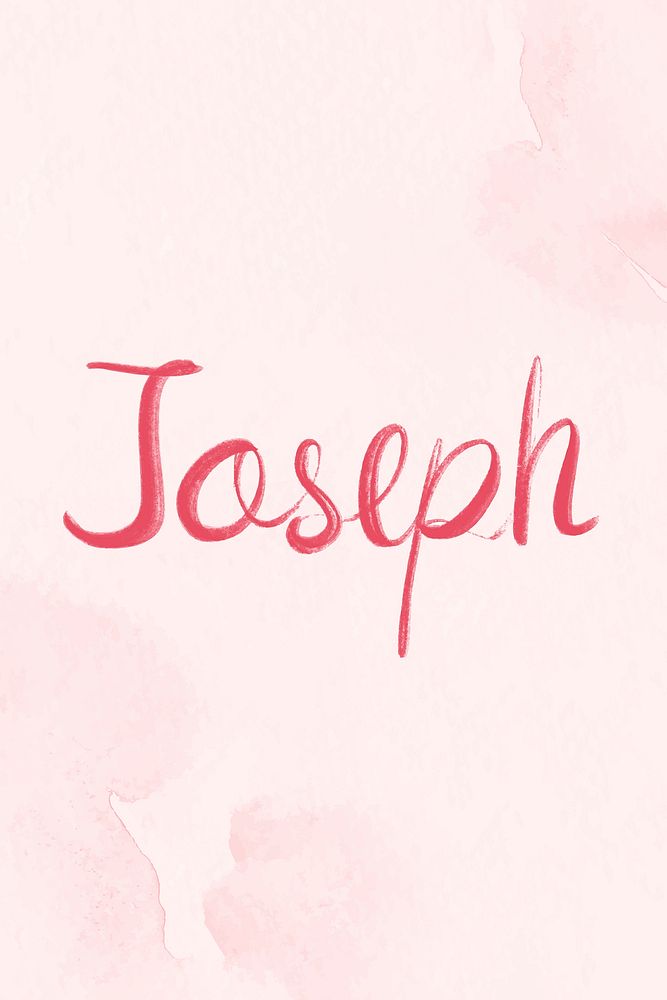 Joseph name hand lettering vector font