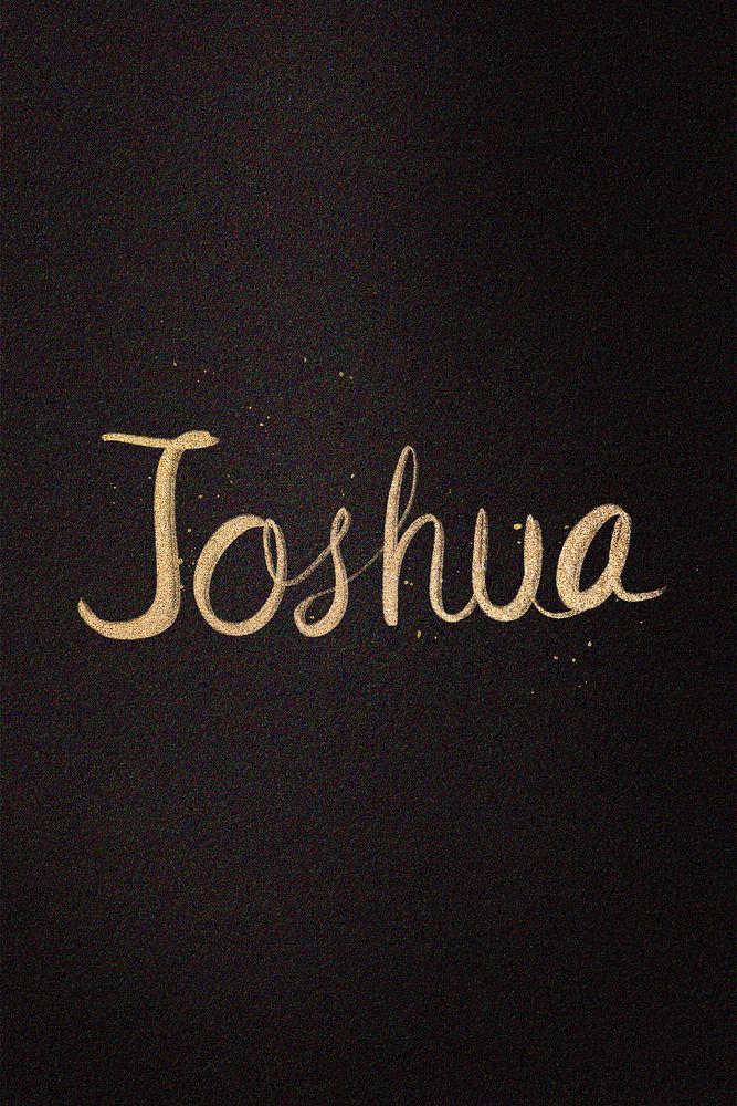Gold sparkling Joseph name cursive handwriting typography