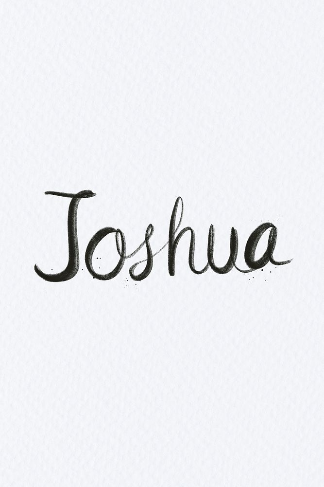 Hand drawn Joshua font typography