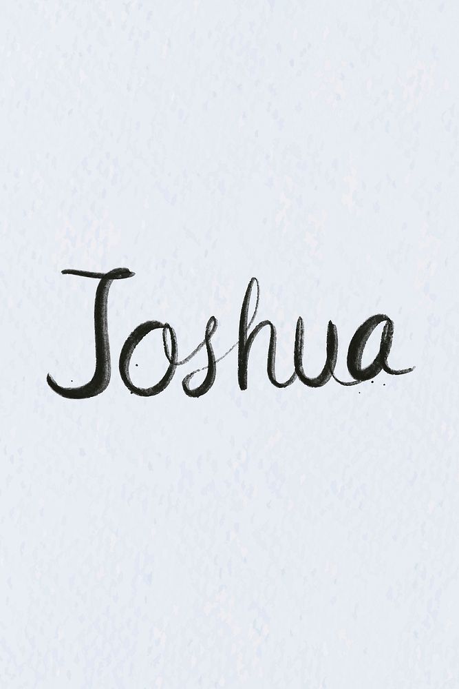 Vector Hand drawn Joshua font typography