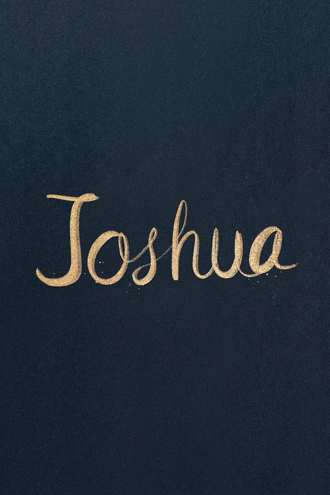 Joshua sparkling gold font typography