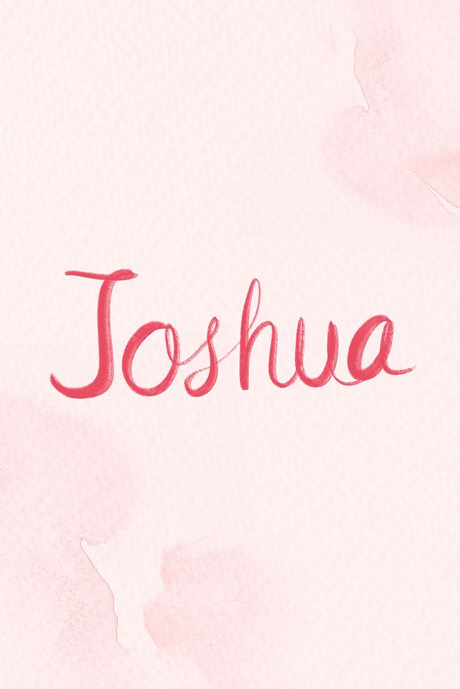 Joshua male name lettering font