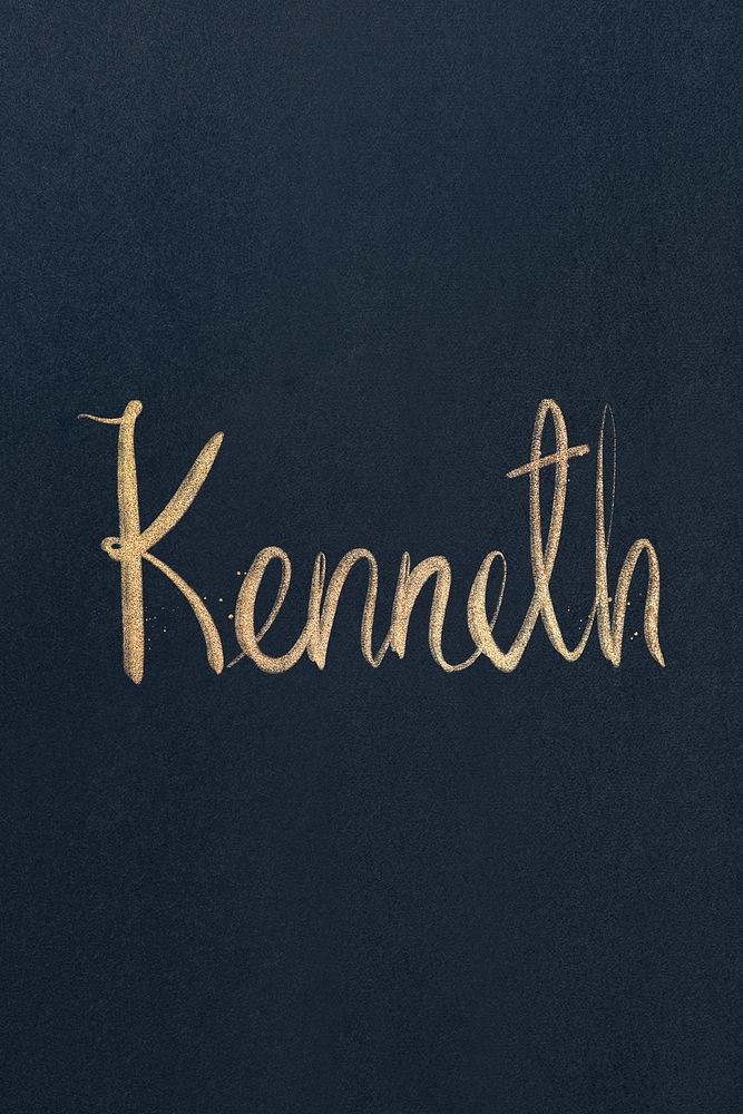 Kenneth sparkling gold font typography