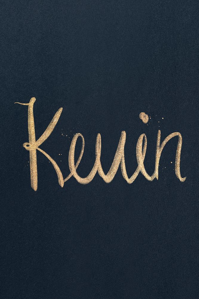 Kevin sparkling gold font typography