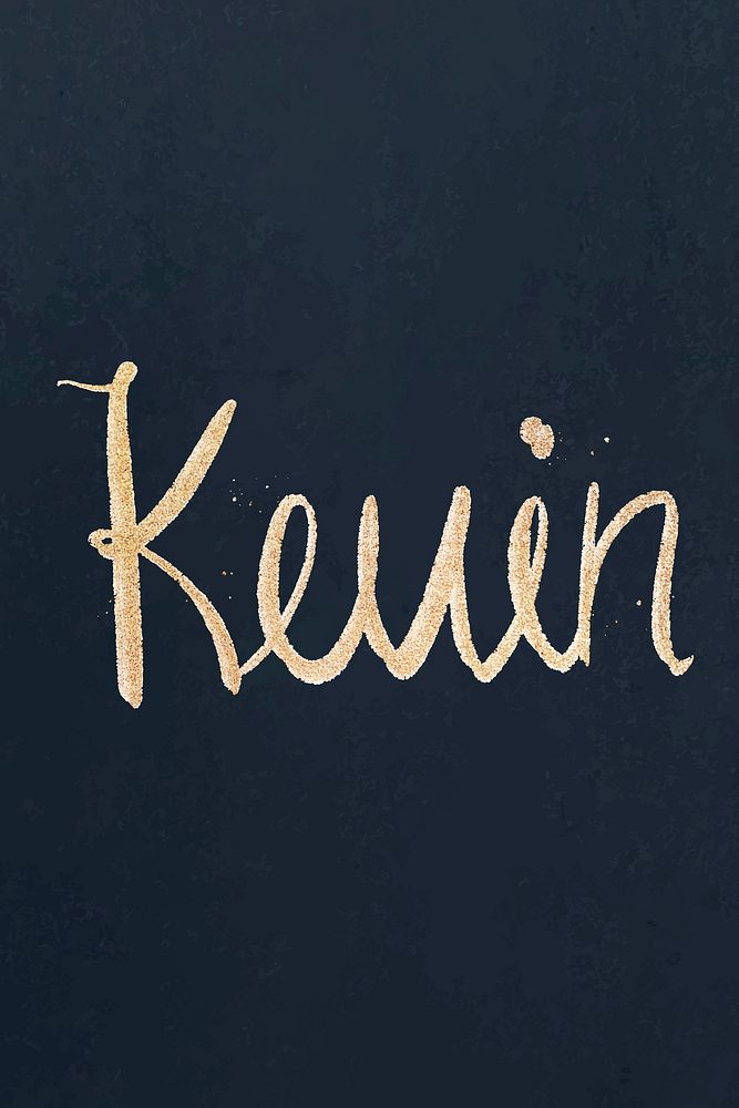 Kevin sparkling gold vector font typography
