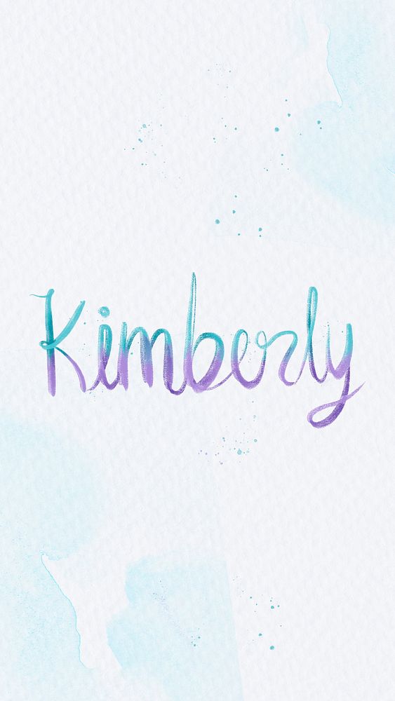 Kimberly two tone hand lettering typography 