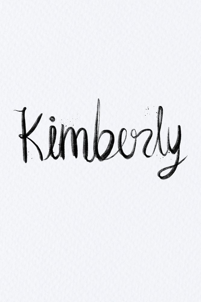 Hand drawn Kimberly font typography