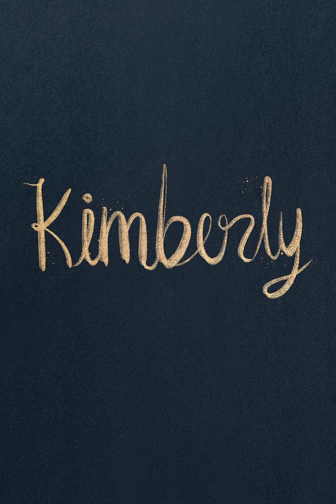 Kimberly sparkling gold font typography