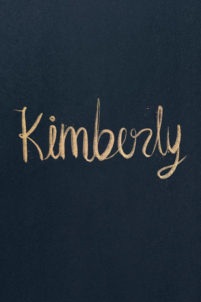 Kimberly sparkling gold psd font typography