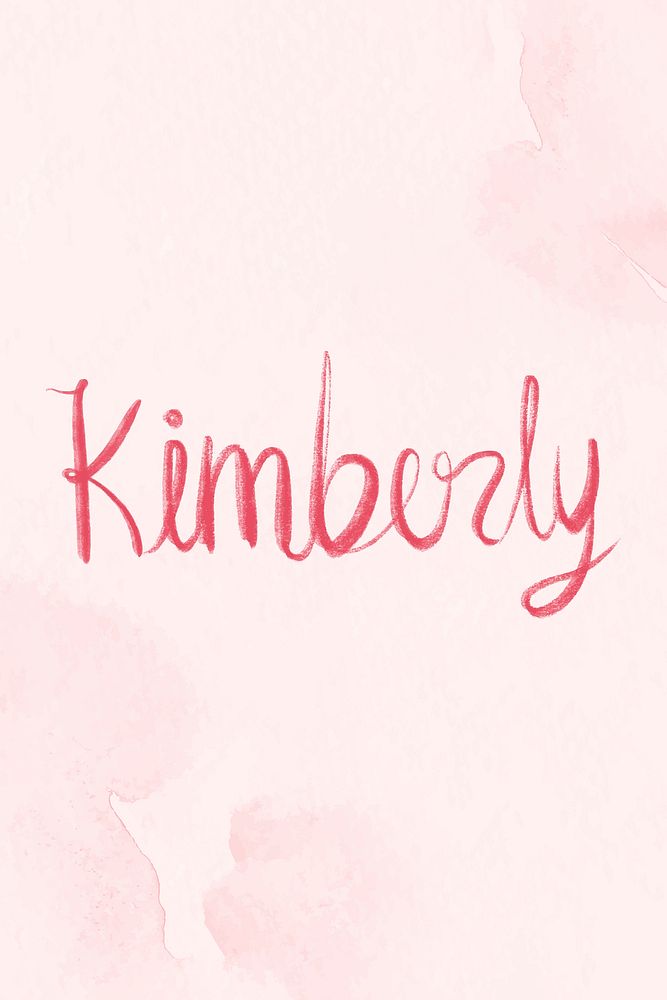 Kimberly vector female name calligraphy font