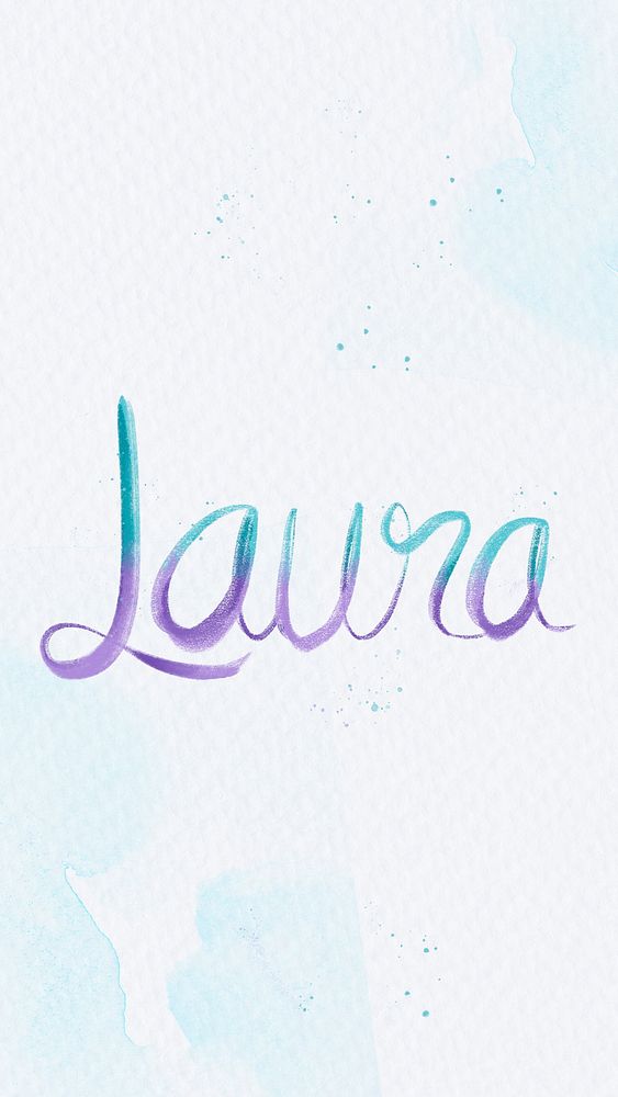 Laura two tone cursive typography 