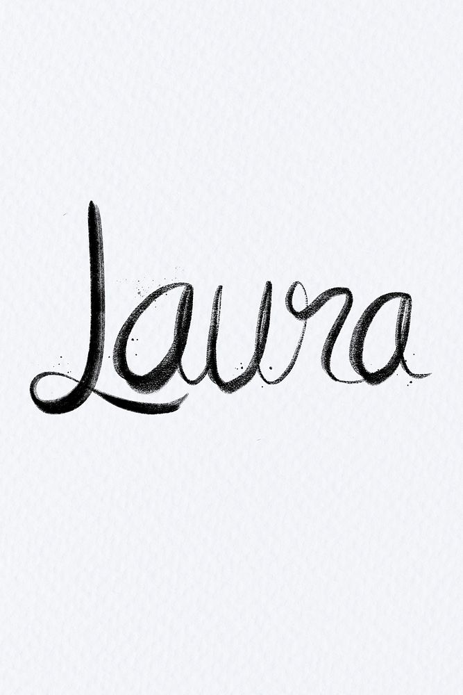 Hand drawn Laura font typography