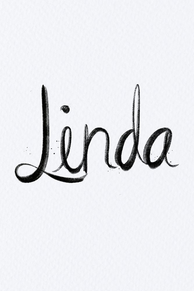 Hand drawn Linda psd font typography