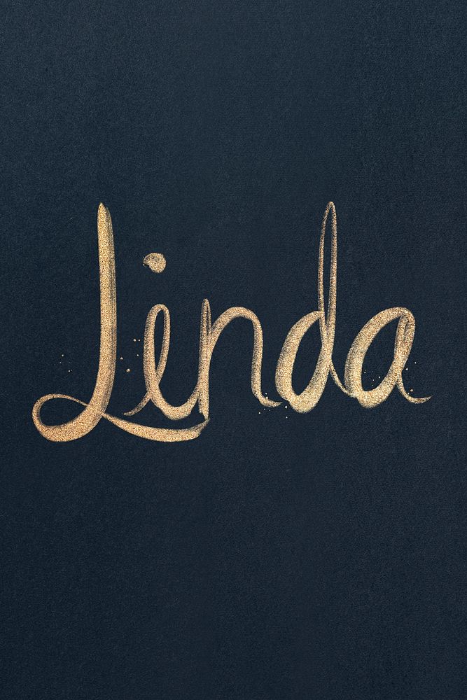 Linda sparkling gold font typography