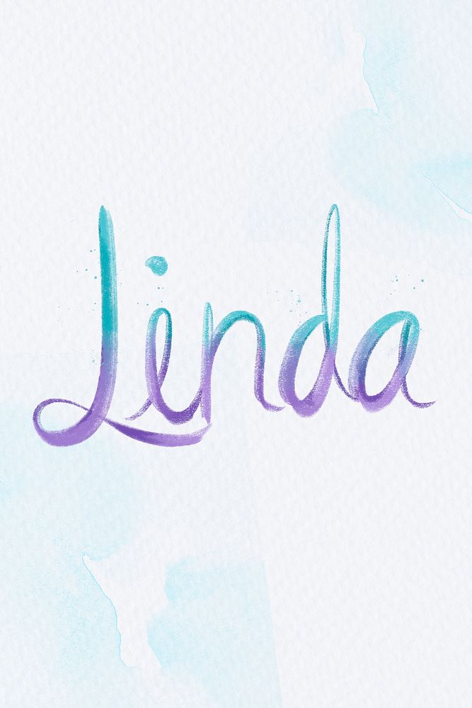 Linda name psd hand lettering font