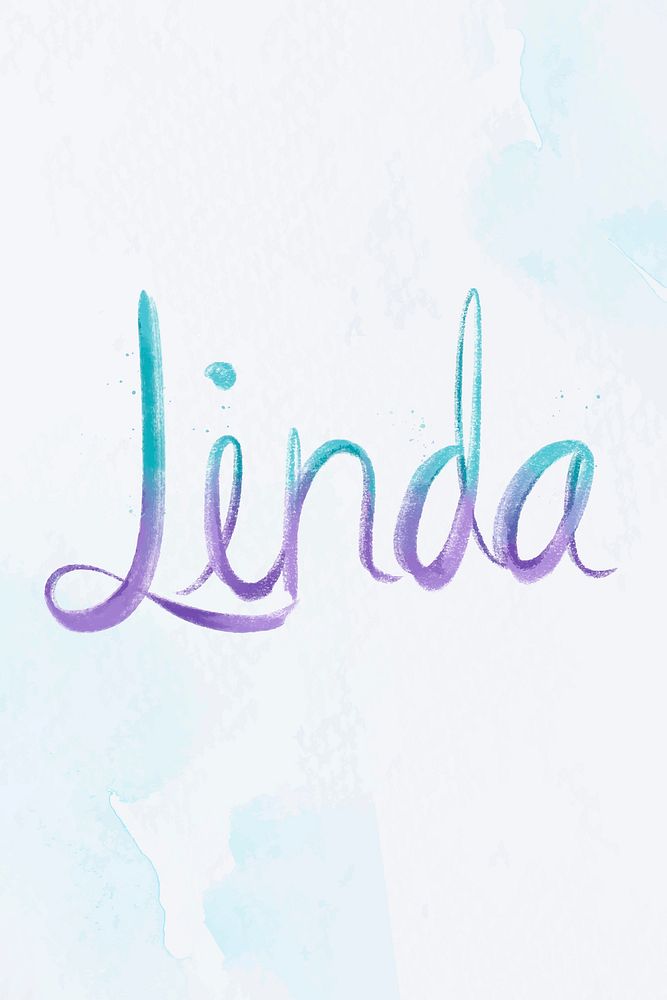 Linda name hand lettering vector font