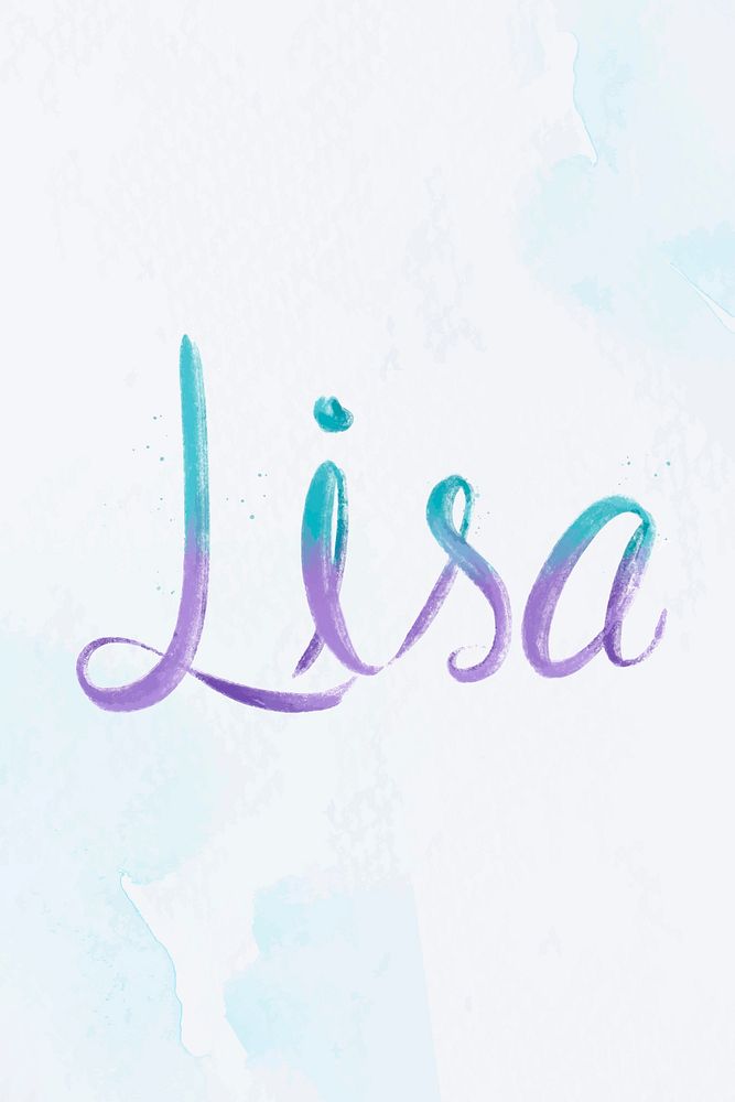 Lisa name hand lettering vector font