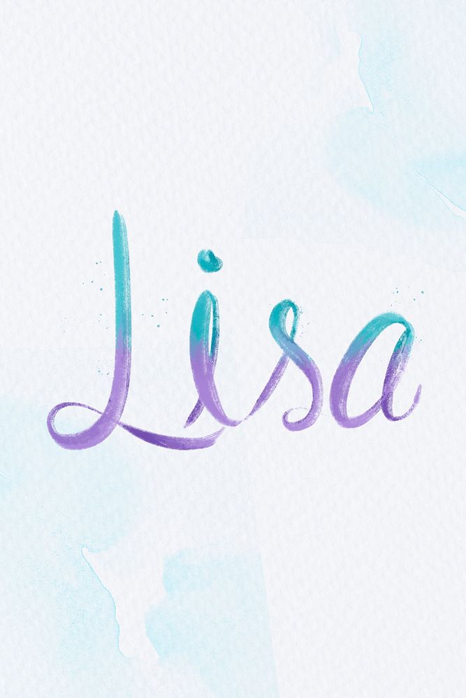 Lisa psd name hand lettering font