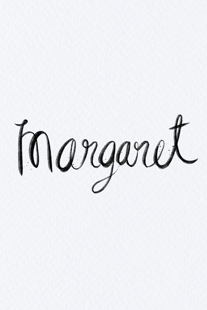 Hand drawn Margaret font typography