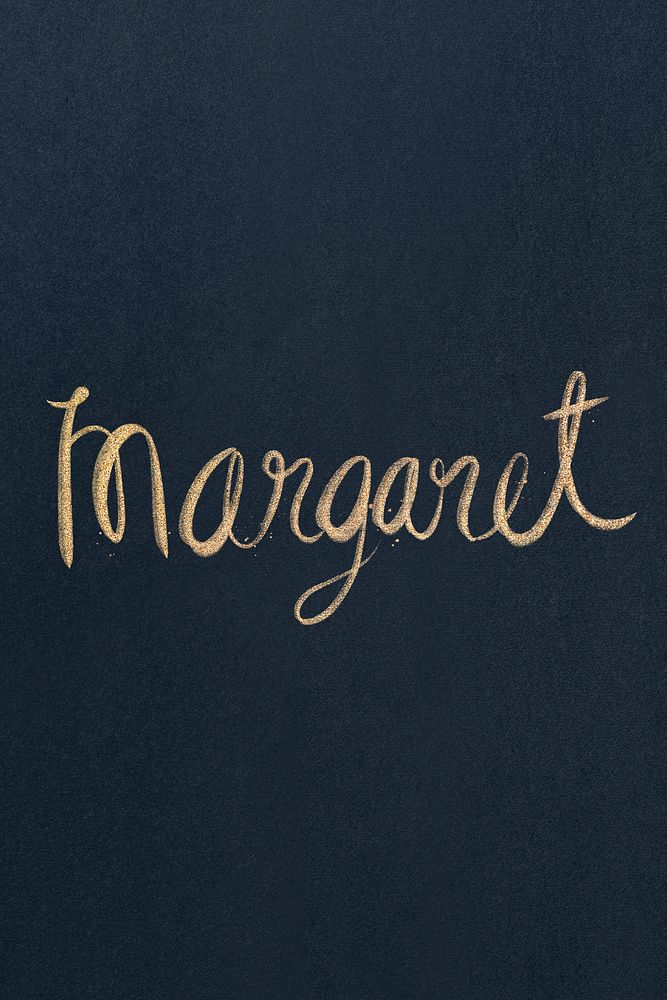 Margaret sparkling gold font typography