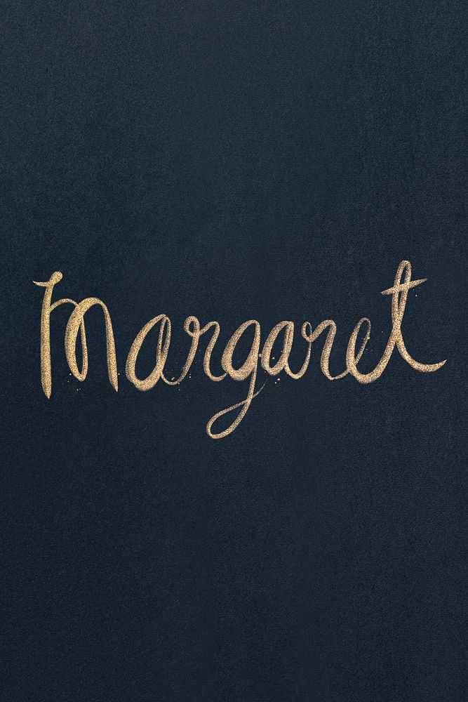 Psd Margaret sparkling gold font typography