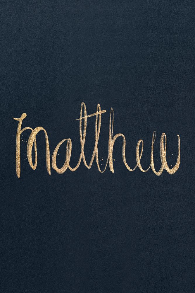 Matthew sparkling gold font typography