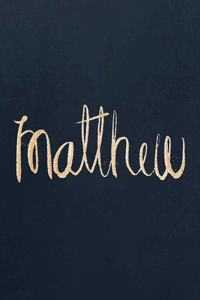 Matthew sparkling gold vector font typography