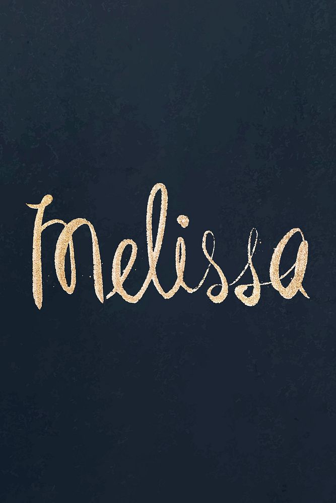 Melissa sparkling vector gold font typography