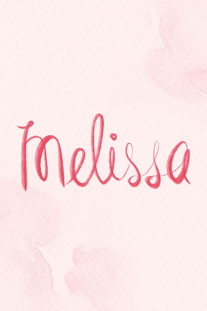 Melissa name pink word typography