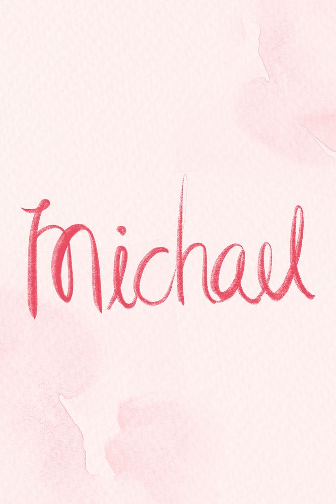 Michael name hand psd lettering font