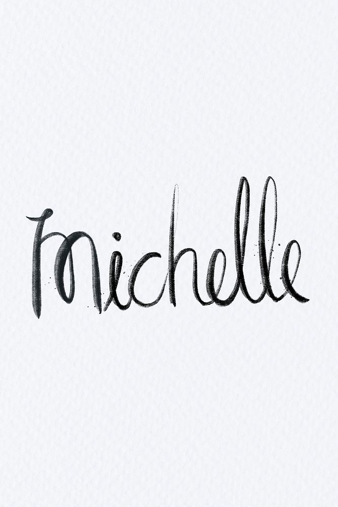 Hand drawn Michelle psd font typography