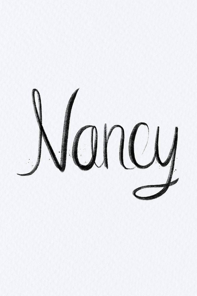 Hand drawn psd Nancy font typography