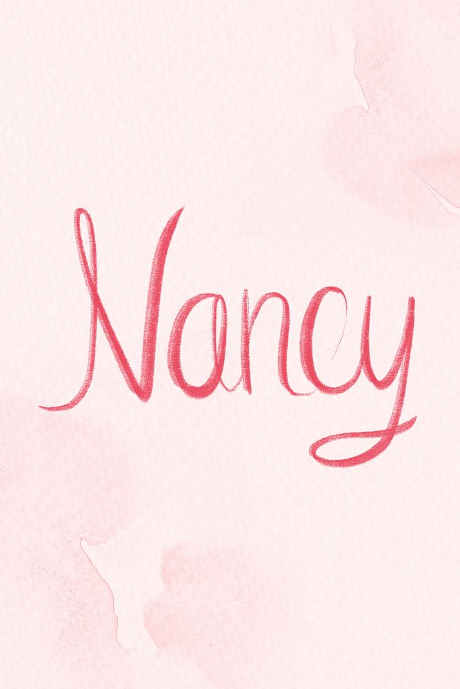 Nancy female name lettering font