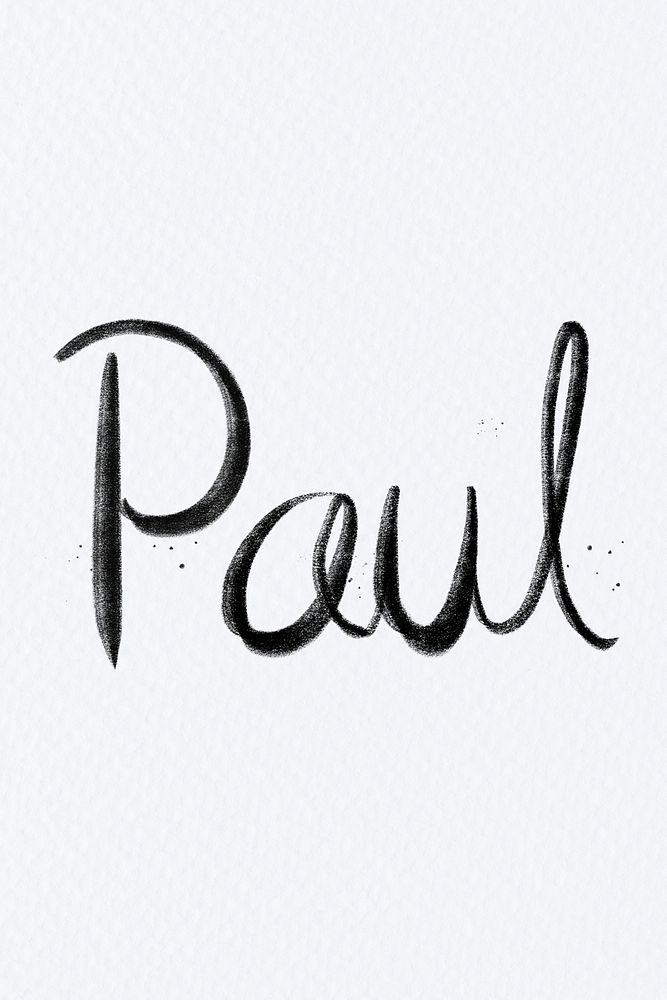 Hand drawn Paul psd font typography