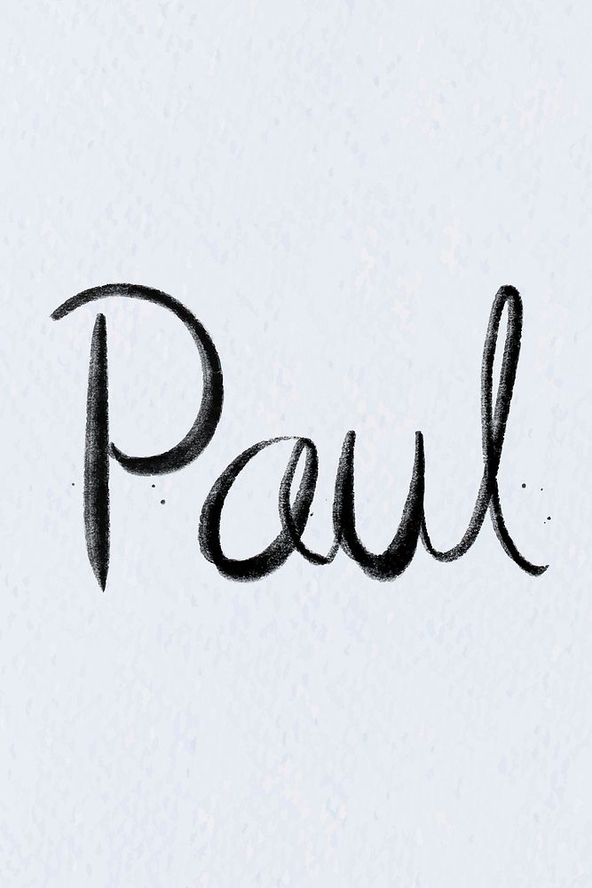 Hand drawn vector Paul font typography